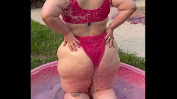 Joan day birthday cake fun and hose down