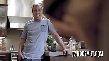 Petite blonde babysitter don't mind cheating her boyfriend with house owner