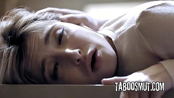 Petite blonde babysitter don't mind cheating her boyfriend with house owner