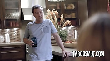 Petite blonde babysitter don't mind cheating her boyfriend with house owner