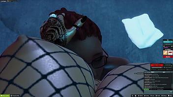 Luna skylar in 3dxchat cleaning female bbc yummy cock and balls in public