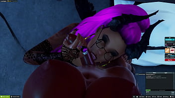 Luna skylar in 3dxchat cleaning female bbc yummy cock and balls in public