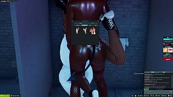 Luna skylar in 3dxchat cleaning female bbc yummy cock and balls in public