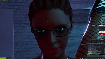 Luna skylar in 3dxchat cleaning female bbc yummy cock and balls in public