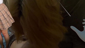 Caught watching threesome porn by step sister but she offers to help out