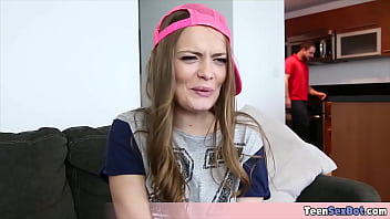 Long legged petite teen gets destroyed by a huge cock