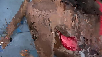 Busty 20yr old playing with 36hh boobs