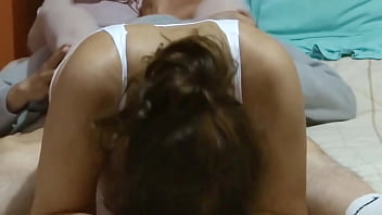 Stepson licks my pussy fucks me hard and cums inside me