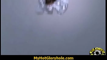 I sneak black bj as i fuck husband thrue gloryhole 3