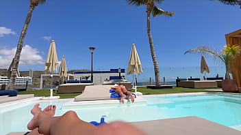 Spying on a hot tourist at the resort best ass i've ever seen i fuck her in her room