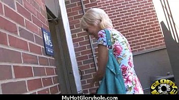 Horny Ebony Suck The Juice From Big White Gloryhole 12 thumbnail