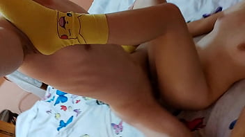 Hot teen couple having hard rough sex in the bedroom