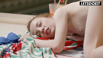 Stepsisters clara mia and lottie magne have crazy orgasms by the pool letsdoeit