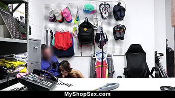 The shoplifter teen will have to submit to the guard's demands to go free myshopsex The shoplifter teen will have to submit to the guard's demands to go free myshopsex