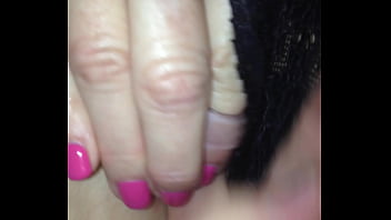 Barbie toying and sucking my cock