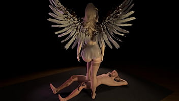 Geeky angel girl pov footjob