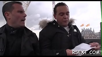 Skinny babe's peach licked hard