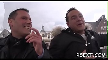 Skinny babe's peach licked hard