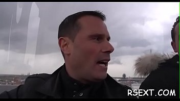 Skinny babe's peach licked hard