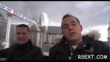 Skinny babe's peach licked hard