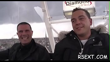 Skinny babe's peach licked hard