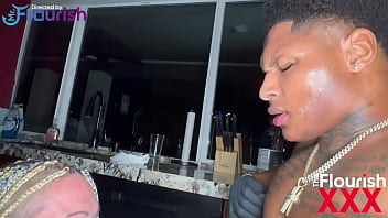 Livie blainn and bossmane dre at 2am in kitchen