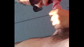 Getting my dick sucked outside