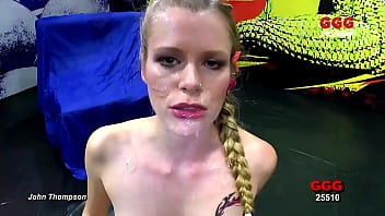 Ggg backstage at ggg sperm studio with two german beauties eager for cum