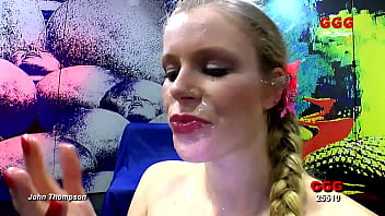 Ggg backstage at ggg sperm studio with two german beauties eager for cum