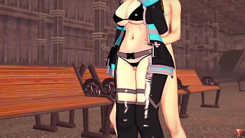 Fiery servicing unleashes a hot stream when this smokin' cosplayer takes control