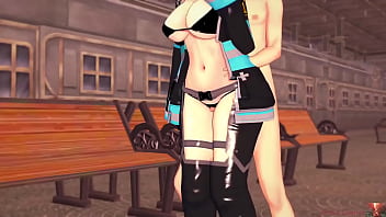 Fiery servicing unleashes a hot stream when this smokin' cosplayer takes control