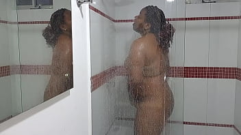 Hot latina gets a delicious massage on her tits and pussy