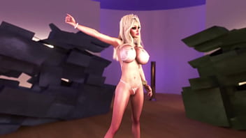 Arousing mature slut with big tits shows off her slender body on scene