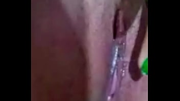 Asian girl playing pussy in video call