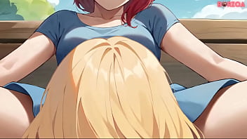 12 inch monster dick fuck creampied teen blonde and redhead in public park