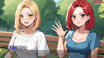 12 inch monster dick fuck creampied teen blonde and redhead in public park