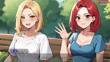 12 inch monster dick fuck creampied teen blonde and redhead in public park