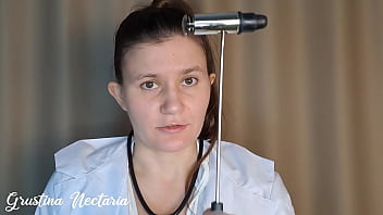 Toxic russian doctor tried to dominate during the medical examination but fucked her in a mouth asmr
