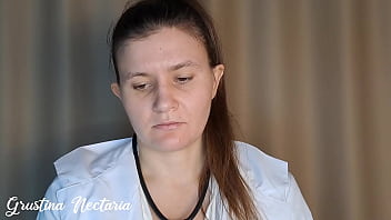 Toxic russian doctor tried to dominate during the medical examination but fucked her in a mouth asmr