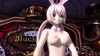 Megurine luka traje de coneja mod desnuda