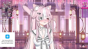 E girl squirts playing with customizable vtuber model ~ naughty school girl maid outfit