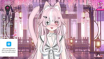 E girl squirts playing with customizable vtuber model ~ naughty school girl maid outfit