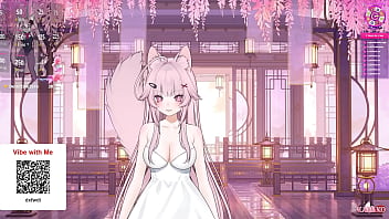 E girl squirts playing with customizable vtuber model ~ naughty school girl maid outfit