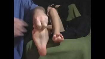 Kim ticklish abs and feet