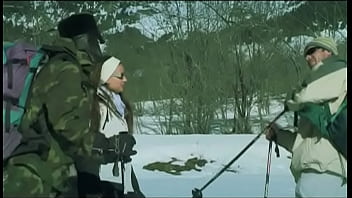 Claudia rossi outdoors in snow anal and blow job in mmf threesome