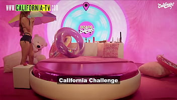 Two hot girls getting it on in the pink room