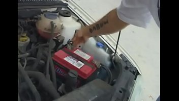 Sinful blonde melanie blows before doggy