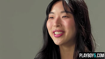 South korean beauty shows us how she masturbates her hairy pussy