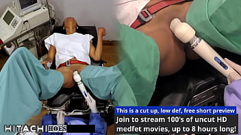 Freshman gets mandatory hitachi orgasm from doctor tampa nikki star