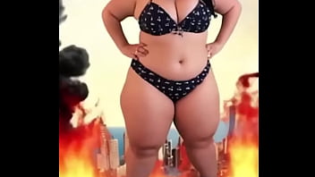 Whoops i accidentally launched a school of sharks into the sky while stomping through town as your favorite curvy giante